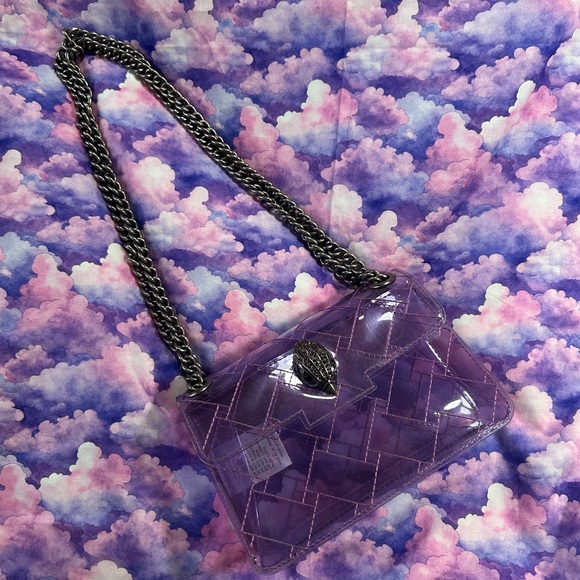 Kurt Geiger • Transparent Purple Jelly Mini Kensington Purse - Picture 13 of 16